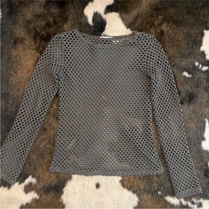 Green fish net top